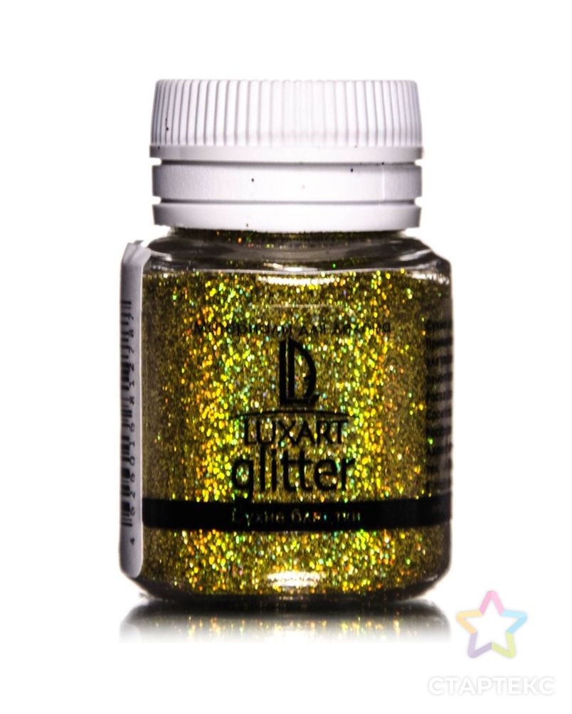 Декоративные блёстки LUXART LuxGlitter (сухие), 20 мл, голографическое золото арт. СМЛ-2749-1-СМЛ2075466 1