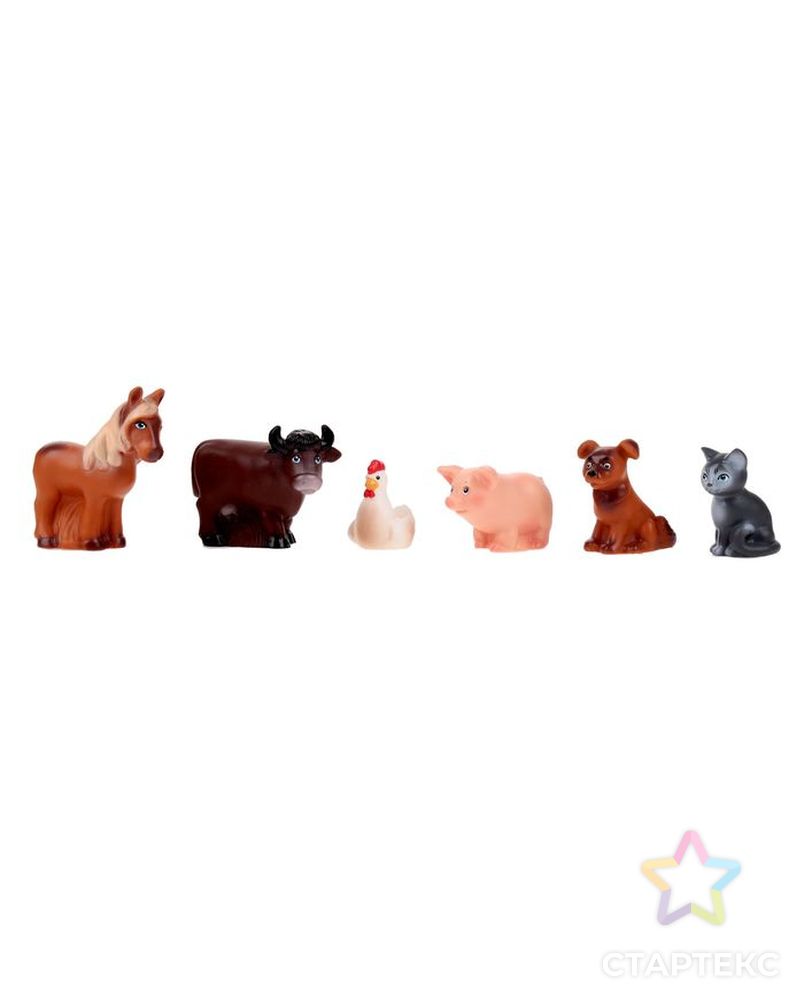 Резиновая игрушка «Набор Домашние животные» арт. СМЛ-45343-1-СМЛ0002078666 1