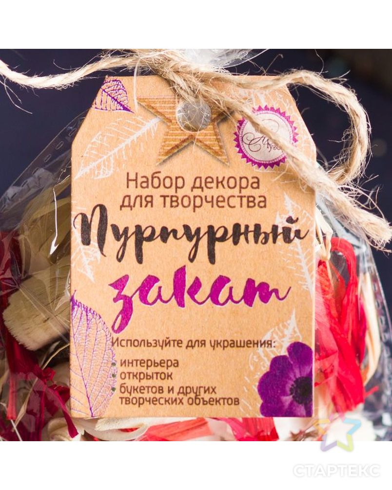 Заказать Набор природного декора "Пурпурный закат" арт. СМЛ-2967-1-СМЛ2098235 в Новосибирске