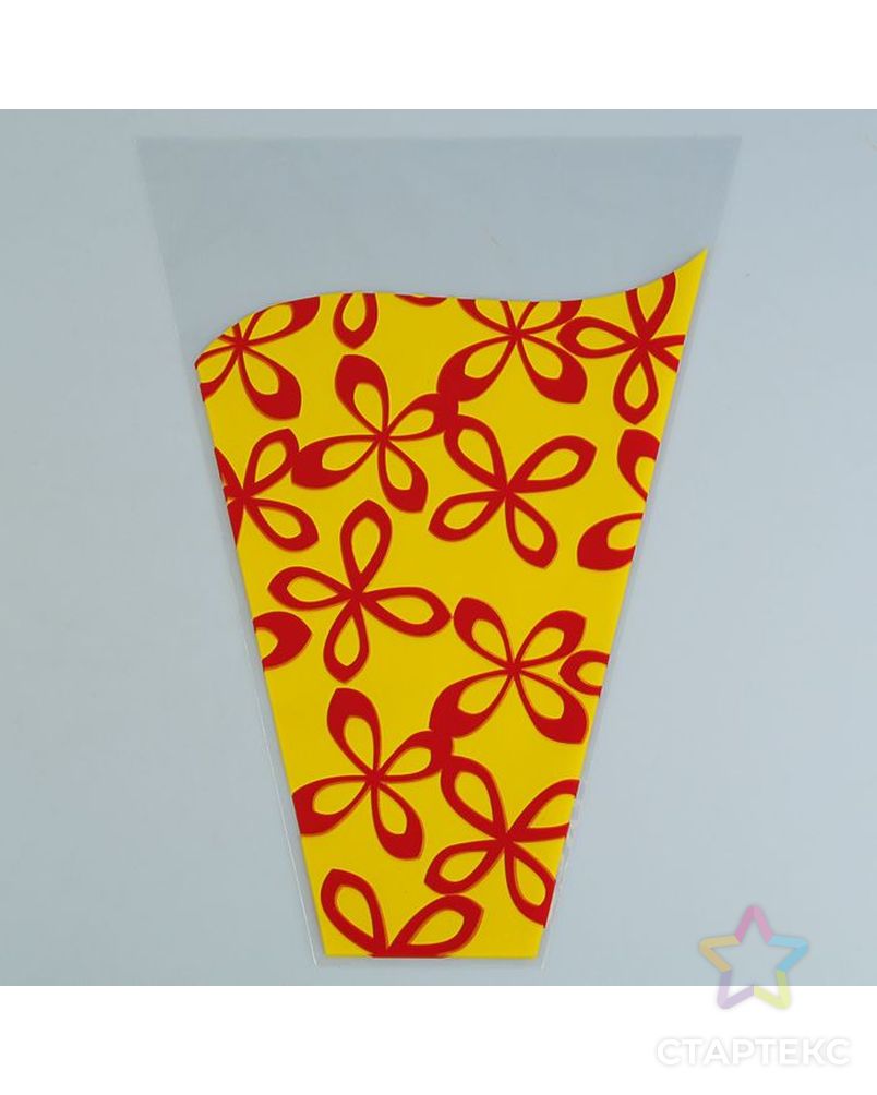 Пакет для цветов конус "Милана", салатово-жёлтый, 30 х 40 см арт. СМЛ-96813-3-СМЛ0002100483 1