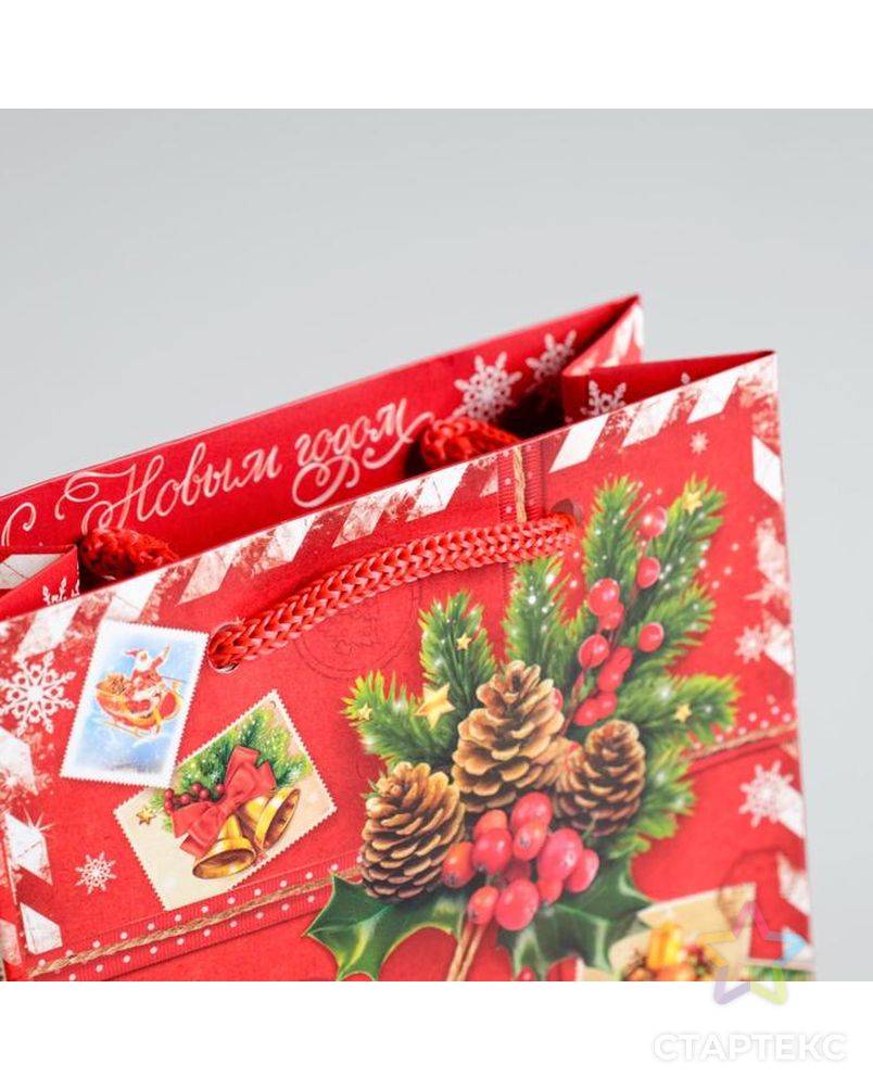 Пакет ламинированный вертикальный «Подарок от Деда Мороза», 12 × 15 × 5,5 см арт. СМЛ-95971-1-СМЛ0002113803 3