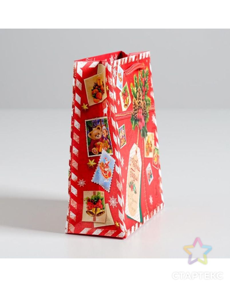 Пакет ламинированный вертикальный «Подарок от Деда Мороза», 12 × 15 × 5,5 см арт. СМЛ-95971-1-СМЛ0002113803 4