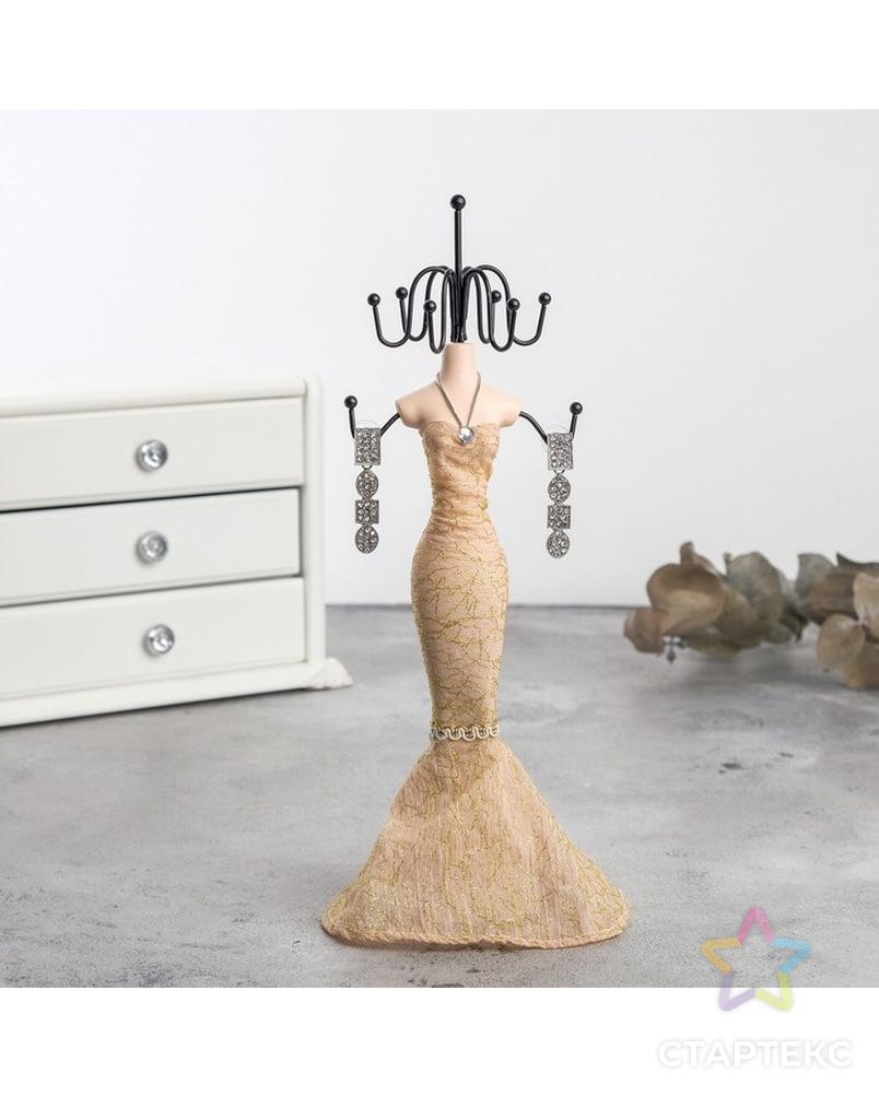 Заказать Подставка для украшений "Силуэт девушки в платье", h=28 см, цвет золотой арт. СМЛ-3207-1-СМЛ2117534 в Новосибирске