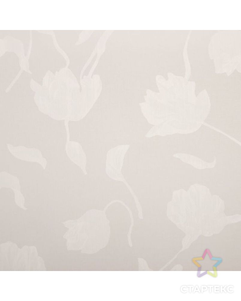 Тюль "Этель" Цветочная иллюзия (белый) без утяжелителя, ширина 135 см, высота 270 см арт. СМЛ-30351-1-СМЛ2129889 1
