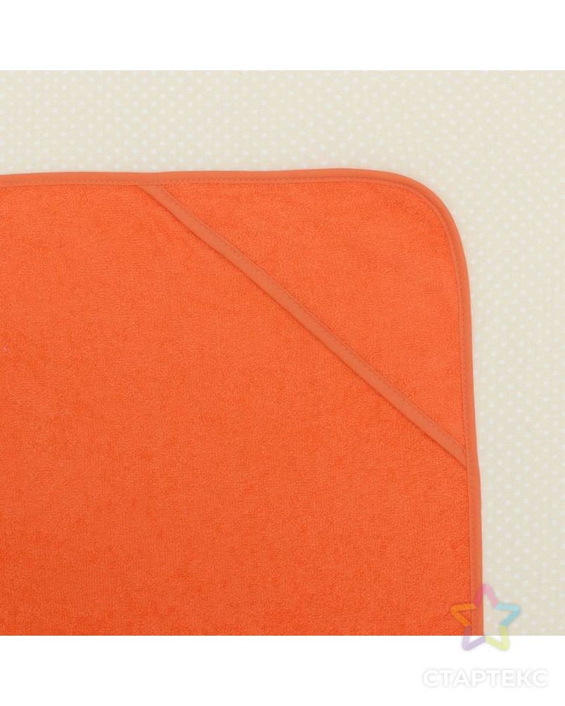 Полотенце-накидка махровое мишка, 75×125 см, оранж, Хл, 300 г/м² арт. СМЛ-34219-1-СМЛ2138380