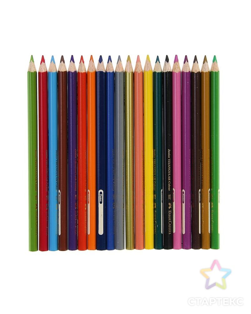 Карандаши 20 цветов Faber-Castell Jumbo GRIP трёхгранные , с точилкой арт. СМЛ-173271-1-СМЛ0002151552 2
