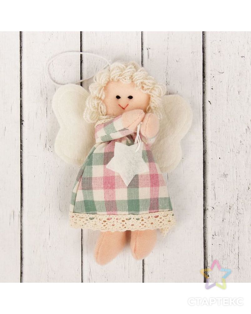 Кукла интерьерная "Ангелочек" с звездой в руках, цвета МИКС арт. СМЛ-84781-1-СМЛ0002172509 4
