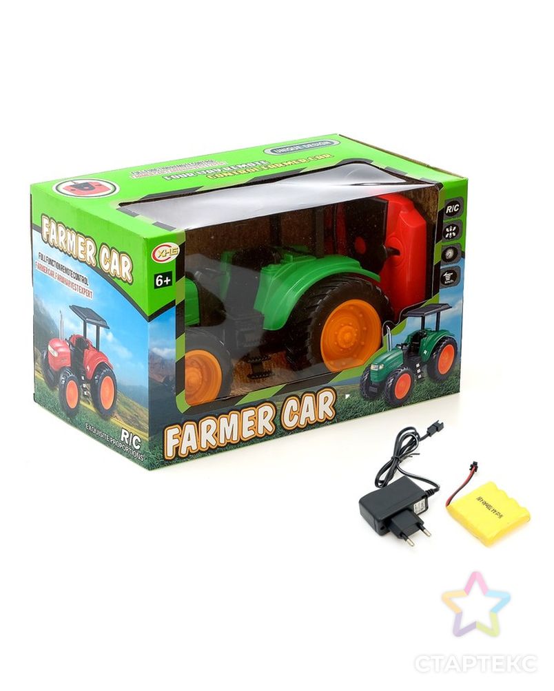 Трактор радиоуправляемый «Фермер», работает от аккумулятора, световые эффекты, цвета МИКС арт. СМЛ-46971-1-СМЛ0002278704 5
