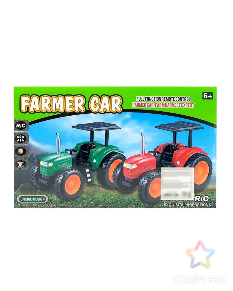 Трактор радиоуправляемый «Фермер», работает от аккумулятора, световые эффекты, цвета МИКС арт. СМЛ-46971-1-СМЛ0002278704 6