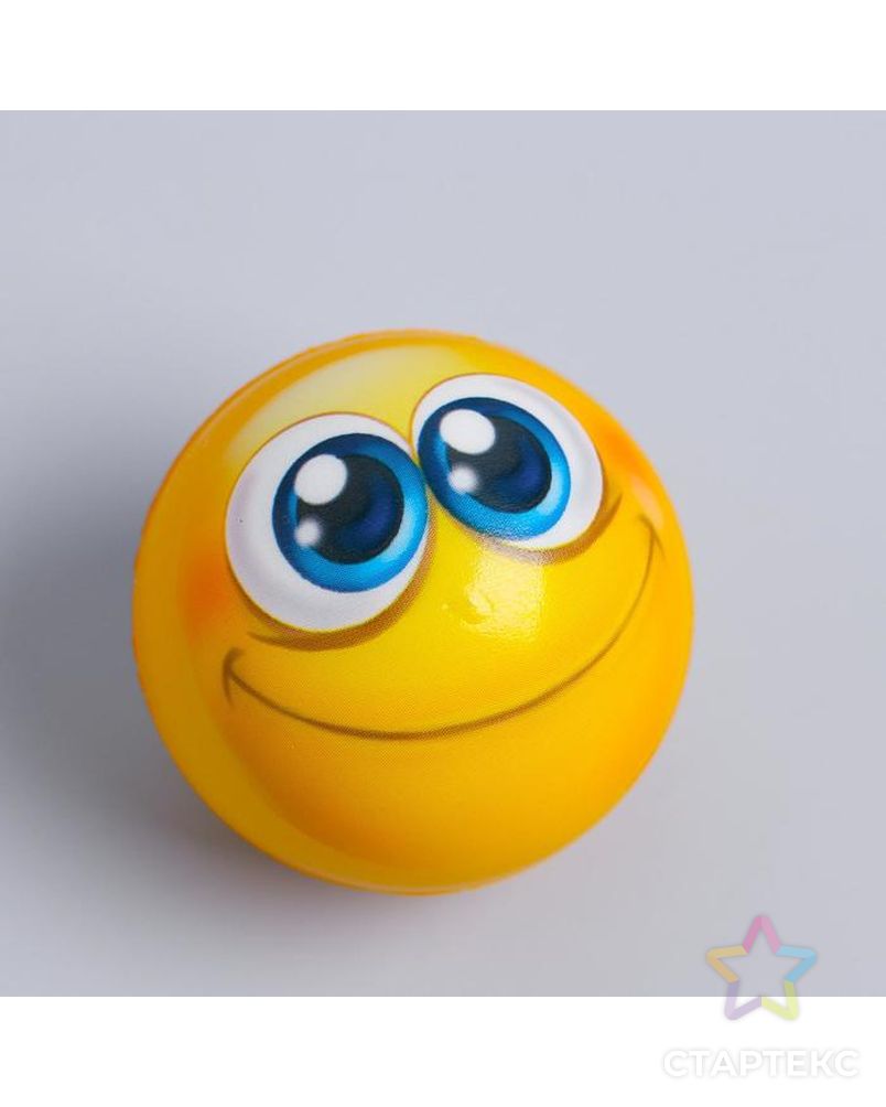 Мягкий мяч «Смайлики», 6,3 см, виды МИКС арт. СМЛ-47187-1-СМЛ0002279946 2