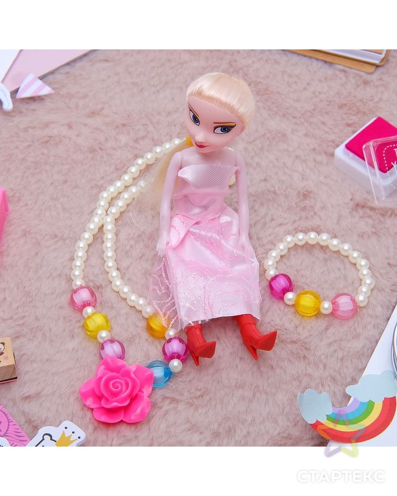 Комплект детский "Выбражулька" 3 предмета: кукла, кулон, браслет, сердце арт. СМЛ-21376-3-СМЛ2308450 1