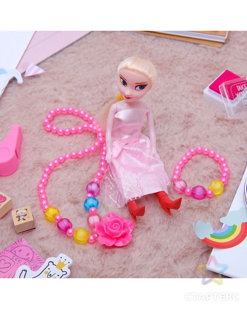 Комплект детский "Выбражулька" 3 предмета: кукла, кулон, браслет, сердце арт. СМЛ-21376-3-СМЛ2308450 3