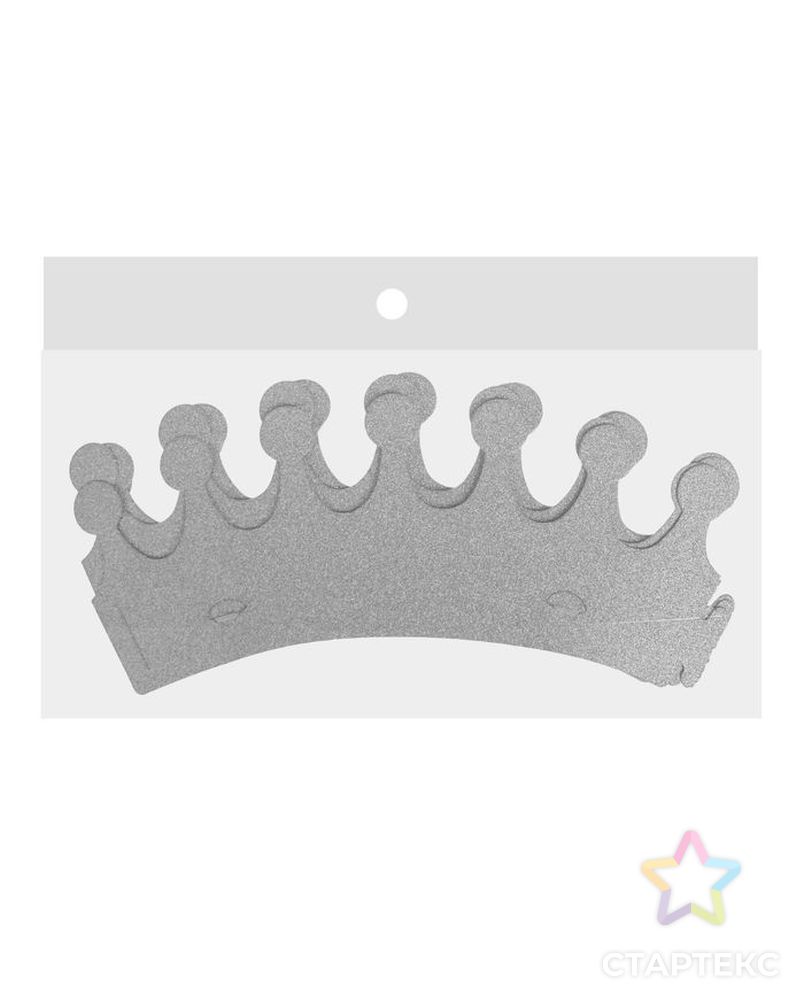 Карнавальная корона «Великолепие», на резинке, цвет серебряный арт. СМЛ-100696-1-СМЛ0002311662 2