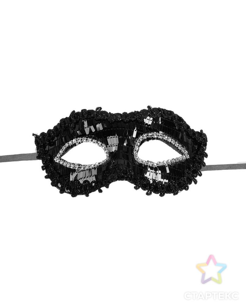 Карнавальная маска «Венеция», цвет чёрный арт. СМЛ-98849-1-СМЛ0002311751 1