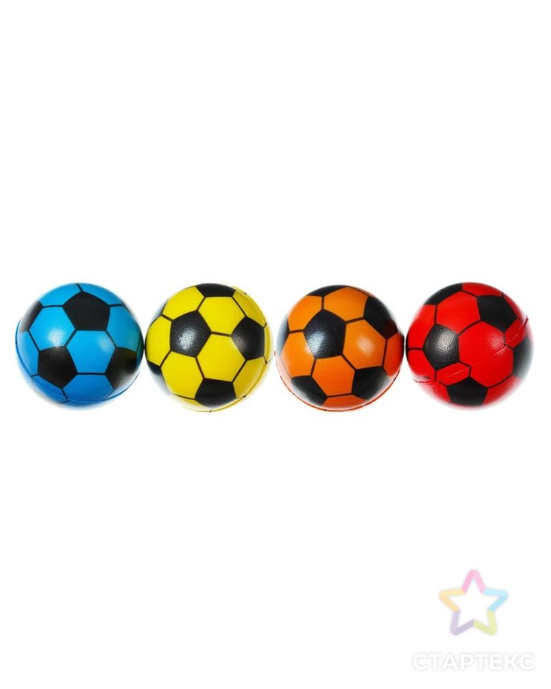 Мяч мягкий «Футбол», 4,5 см, цвета МИКС арт. СМЛ-126017-1-СМЛ0002323009 3