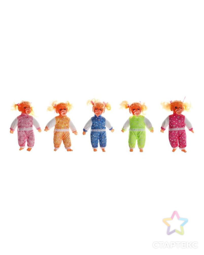 Мягкая игрушка-кукла «Девочка», говорящая, с соской, 4 звука, цвета МИКС арт. СМЛ-133714-1-СМЛ0002337014 2