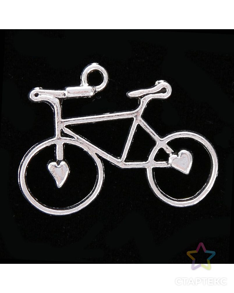 Декор металл для творчества "Велосипед с сердцами" (А15503) 2,4х3,1 см арт. СМЛ-30650-1-СМЛ2351709 1