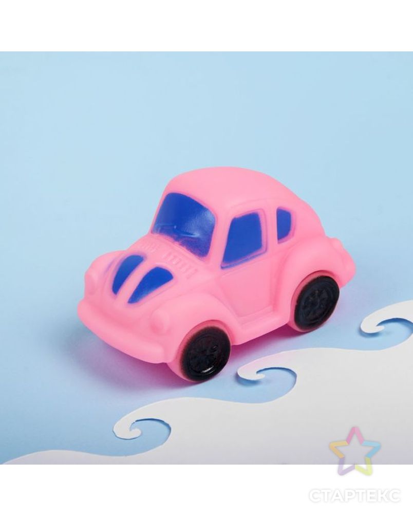 Игрушка для ванны «Машинка», с пищалкой, цвет МИКС арт. СМЛ-47666-1-СМЛ0002351900 3