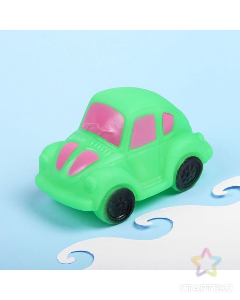 Игрушка для ванны «Машинка», с пищалкой, цвет МИКС арт. СМЛ-47666-1-СМЛ0002351900 4
