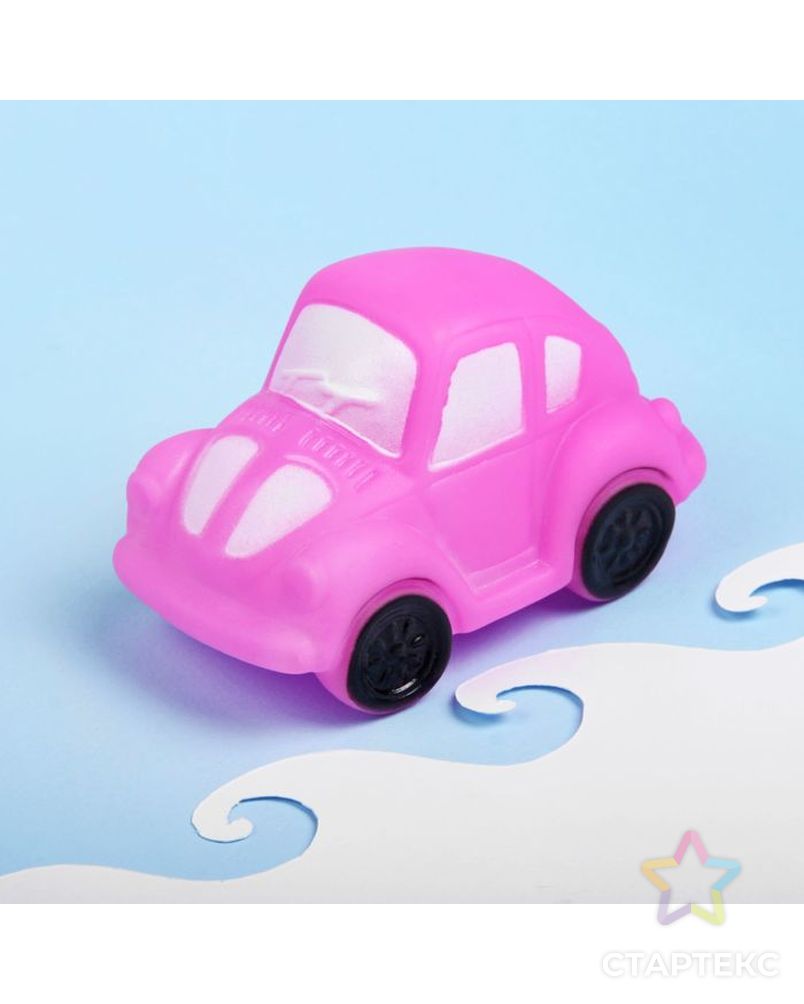 Игрушка для ванны «Машинка», с пищалкой, цвет МИКС арт. СМЛ-47666-1-СМЛ0002351900 6
