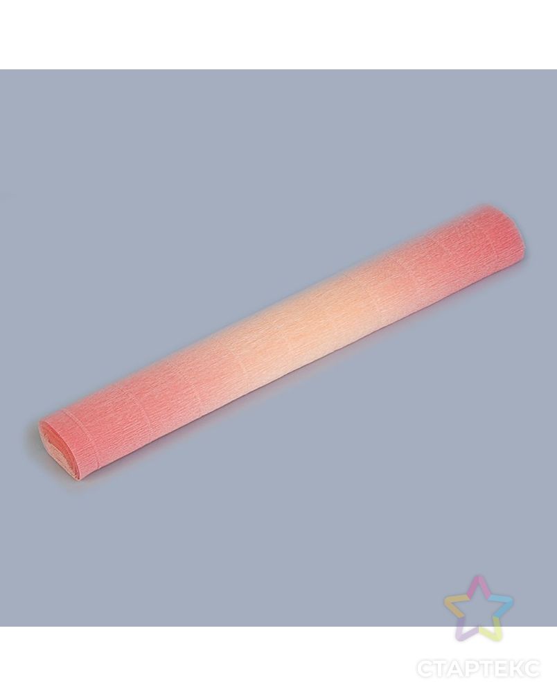 Бумага гофрированная, "Персиково-розовый" 17А/7, переход цвета, 0,5 х 2,5 м арт. СМЛ-33608-1-СМЛ2355762 3