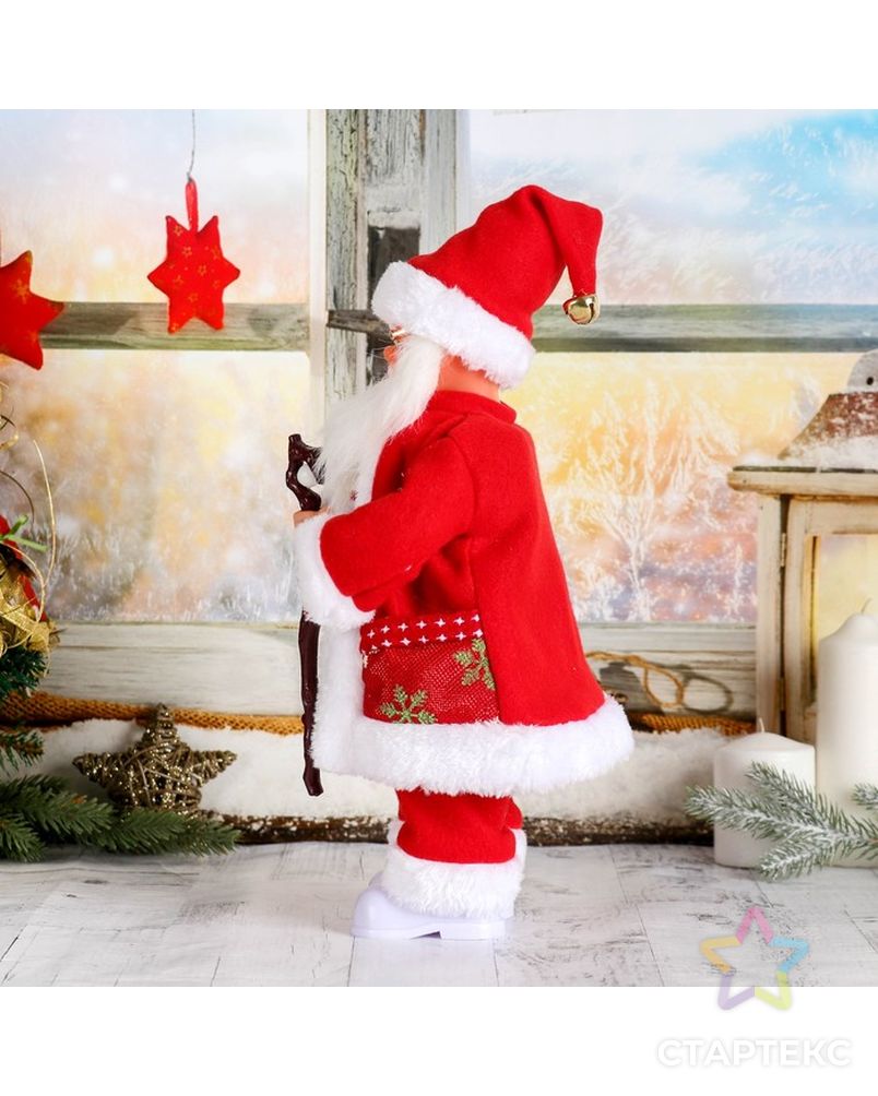 Дед Мороз, в очках, в валенках и красной шубке, без музыки, двигается, с подсветкой арт. СМЛ-48024-1-СМЛ0002359008 2