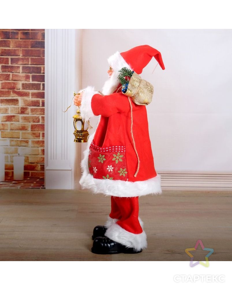 Дед Мороз, в очках, с фонариком, двигается, без музыки, с подсветкой арт. СМЛ-107568-1-СМЛ0002359010 2