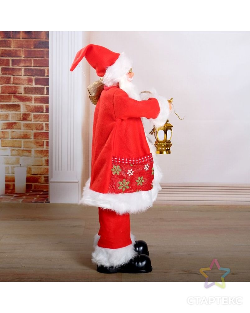 Дед Мороз, в очках, с фонариком, двигается, без музыки, с подсветкой арт. СМЛ-107568-1-СМЛ0002359010 3