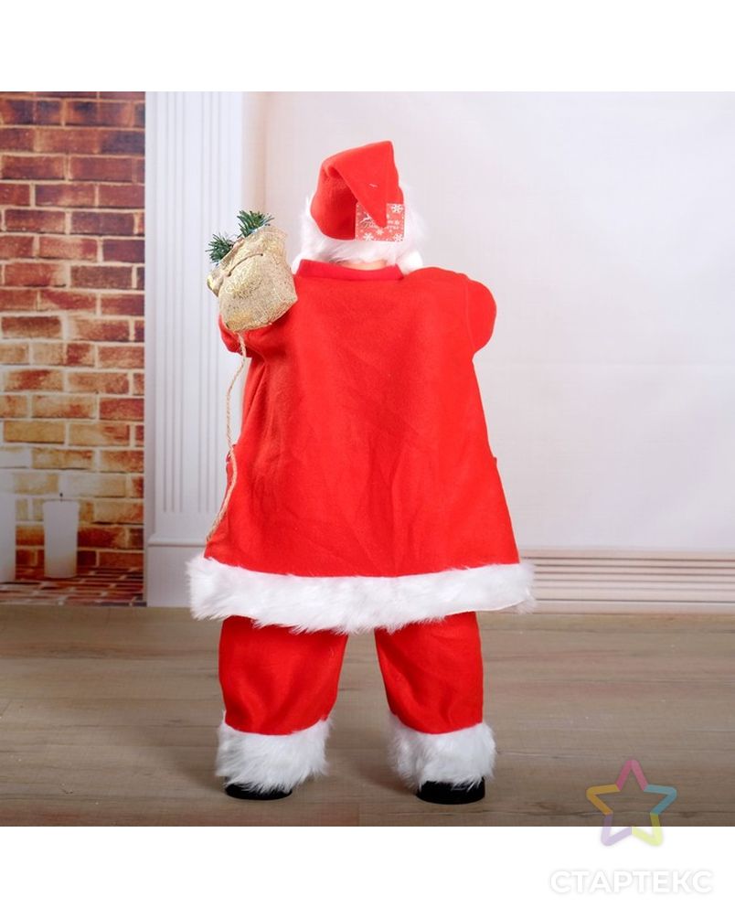 Дед Мороз, в очках, с фонариком, двигается, без музыки, с подсветкой арт. СМЛ-107568-1-СМЛ0002359010 4
