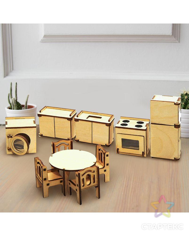 Набор мебели для кукол "Кухня" арт. СМЛ-47284-1-СМЛ0002367346 1