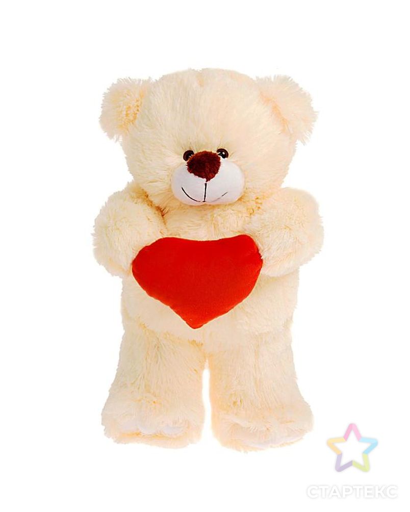 Мягкая игрушка «Медведь с сердцем», 30 см, цвет МИКС арт. СМЛ-46154-1-СМЛ0002369778 1