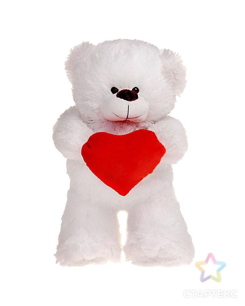Мягкая игрушка «Медведь с сердцем», 30 см, цвет МИКС арт. СМЛ-46154-1-СМЛ0002369778