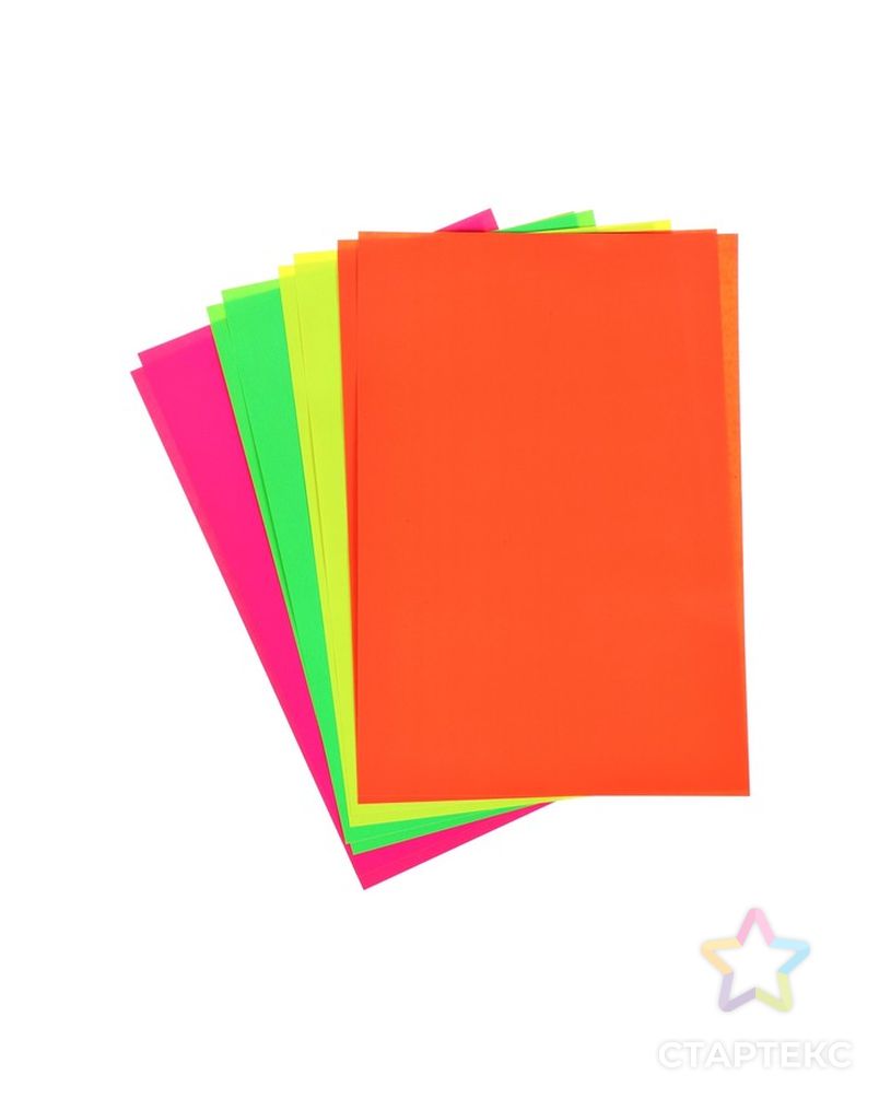 Бумага цветная самоклеящаяся А4, 8 листов, 4 цвета «Каляка-Маляка», флуоресцентная арт. СМЛ-179468-1-СМЛ0002370982 2