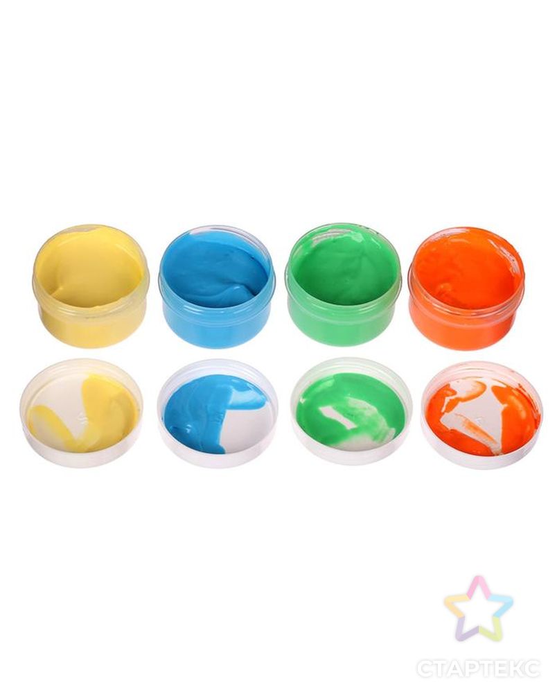 Краски пальчиковые пастельные, набор 6 цветов х 60 мл, «Каляка-Маляка», для малышей арт. СМЛ-203777-1-СМЛ0002371073 4