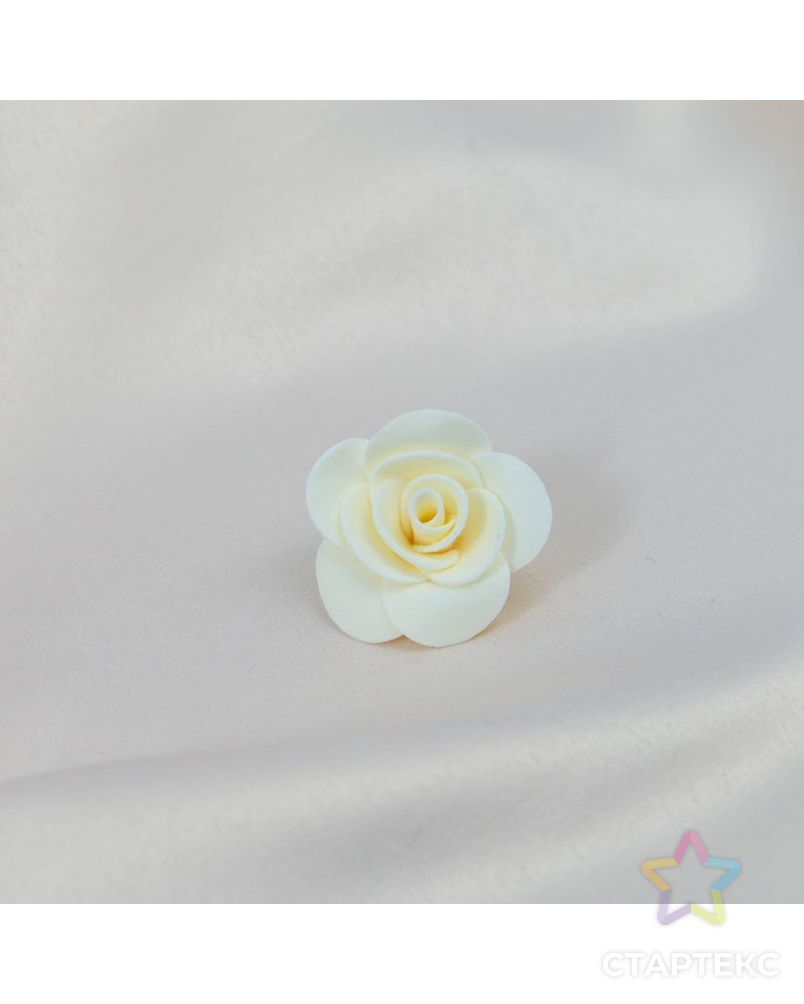 Набор цветов для  декора "Роза", из фоамирана, D= 3 см, 10 шт, бежевый арт. СМЛ-4537-1-СМЛ2375135 2