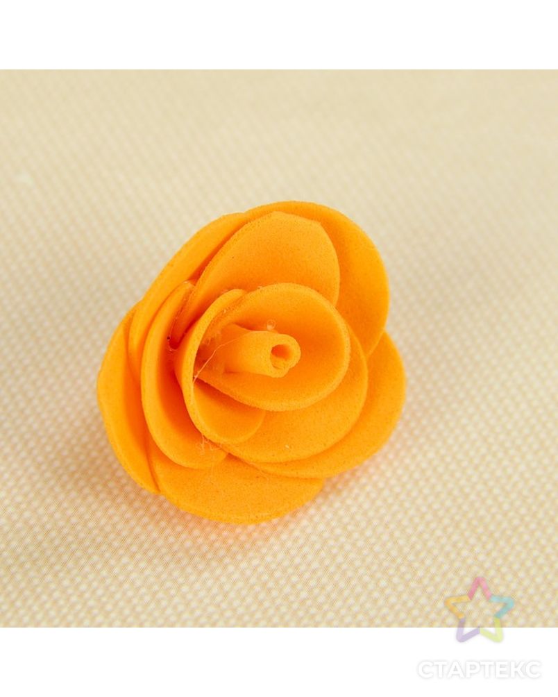 Набор цветов для  декора "Роза", из фоамирана, D= 3 см, 10 шт, оранжевый арт. СМЛ-4540-1-СМЛ2375138 2