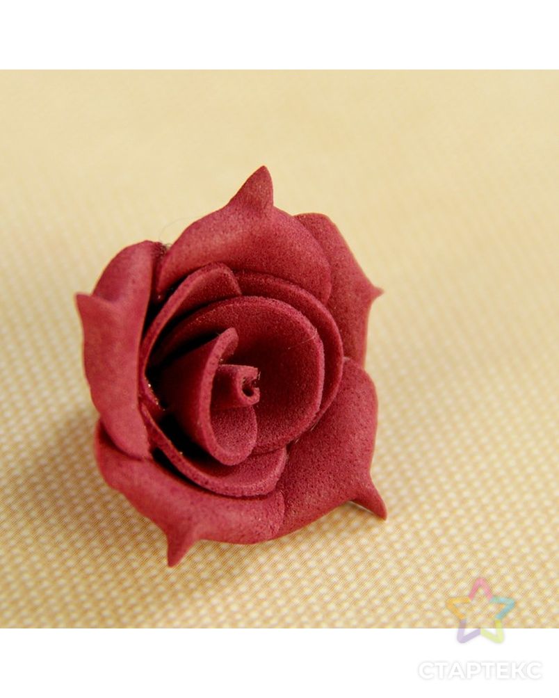 Набор цветов для  декора "Роза", из фоамирана, D= 3 см, 10 шт, бордо арт. СМЛ-4544-1-СМЛ2375142 2