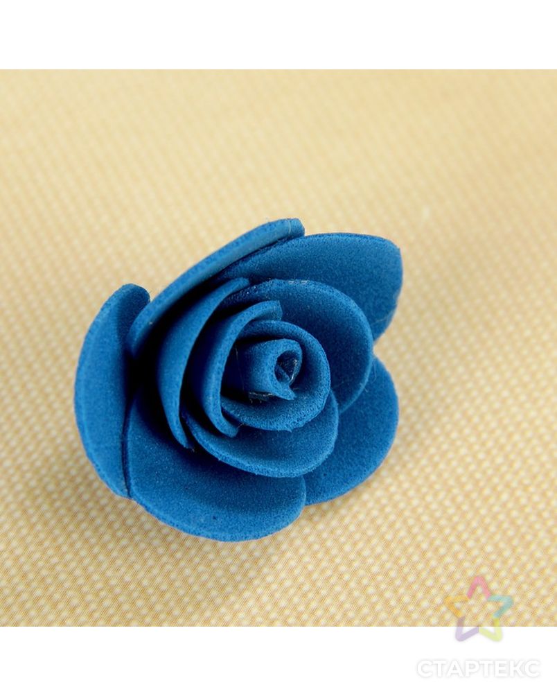 Набор цветов для  декора "Роза", из фоамирана, D= 3 см, 10 шт, синий арт. СМЛ-4545-1-СМЛ2375143 2