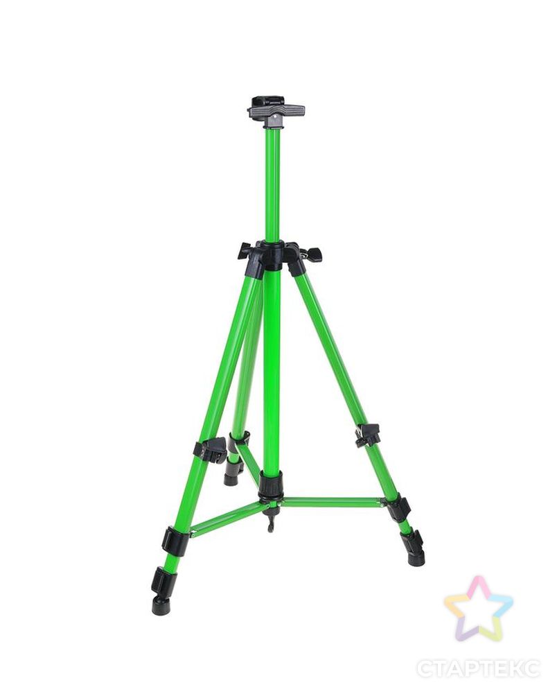 Мольберт телескопический, тренога, металлический, зелёный, размер 51-153 см арт. СМЛ-203867-1-СМЛ0002422538 1