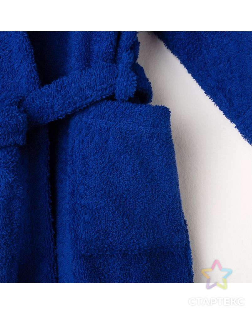 Халат махровый детский, размер 32, цвет синий, 340 г/м2 хл.100% с AIRO арт. СМЛ-175998-2-СМЛ0002434241 5