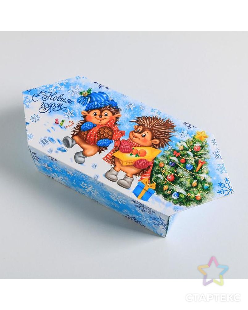Сборная коробка‒конфета «Весёлого Нового года!», 14 × 22 × 8 см арт. СМЛ-96120-1-СМЛ0002435671 1