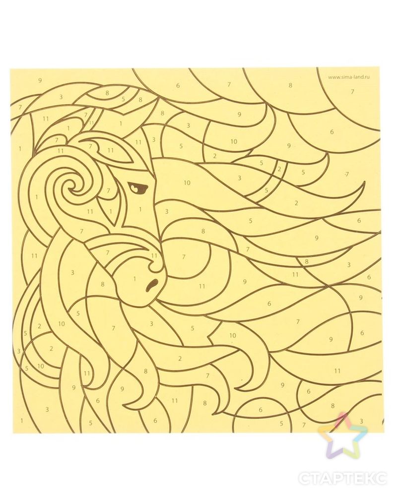 Заказать Фреска песком "Лошадь" + 9 цветов песка по 4 гр, блестки, стека арт. СМЛ-4853-1-СМЛ2454983 в Новосибирске