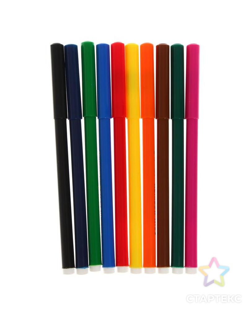 Фломастеры 10 цветов, Centropen Rainbow Kids 7550/10, пластиковый конверт, линия 1.0 мм арт. СМЛ-173637-1-СМЛ0002468433 8