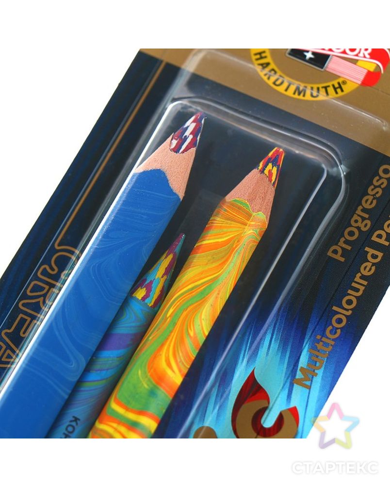 Набор Magic, 3 предмета, Koh-i-Noor 9038: карандаш, восковой мелок, карандаш в лаке арт. СМЛ-176860-1-СМЛ0002474656 2