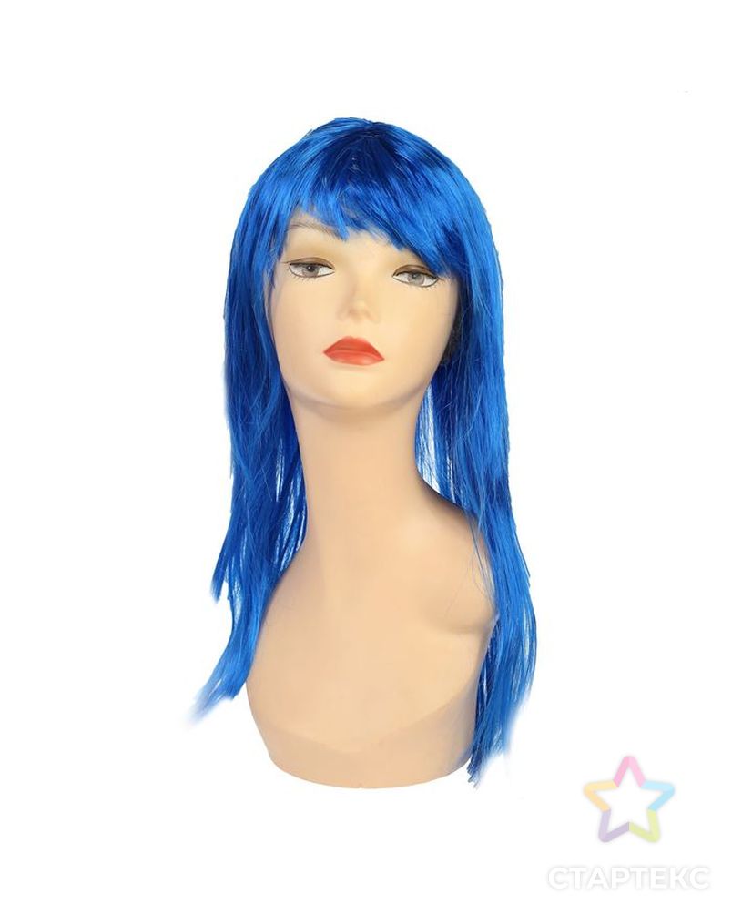 Карнавальный парик «Красотка», цвет синий арт. СМЛ-49558-1-СМЛ0002500197 1