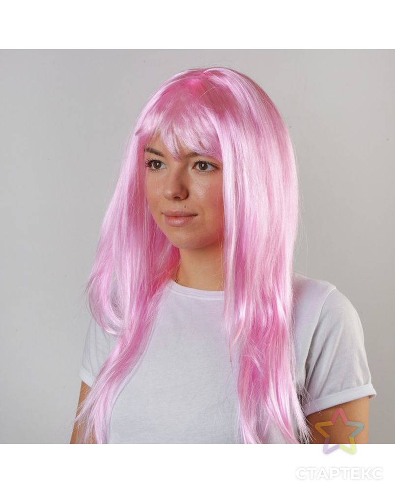 Карнавальный парик «Красотка», цвет светло-розовый арт. СМЛ-118062-1-СМЛ0002500199 1