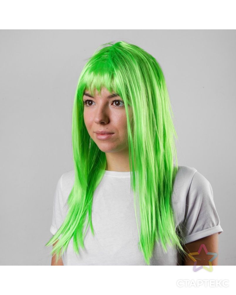 Карнавальный парик «Красотка», цвет зелёный арт. СМЛ-49559-1-СМЛ0002500200 1