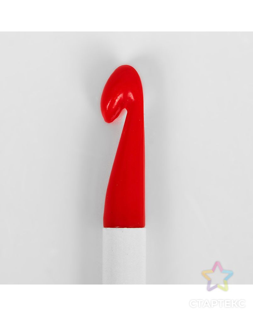 Крючок для вязания, d = 15 мм, 15 см, цвет белый/красный арт. СМЛ-20792-4-СМЛ2508442 3