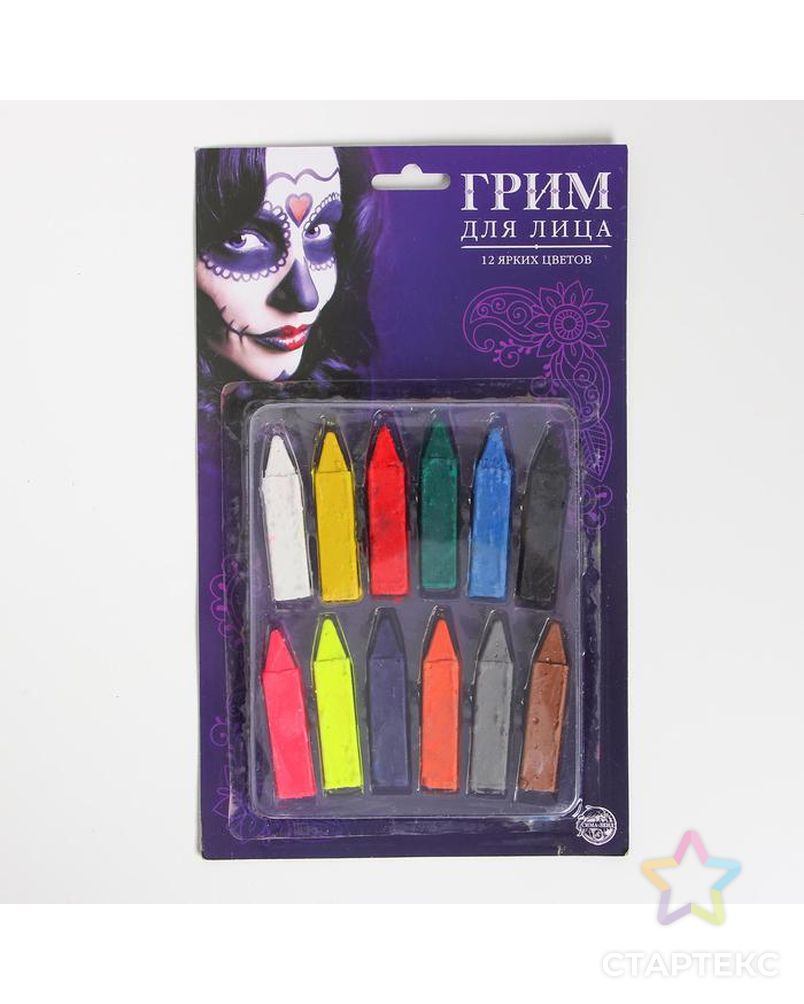 Грим - карандаши для лица, 12 цветов по 0,9 гр арт. СМЛ-126379-1-СМЛ0002512460 1