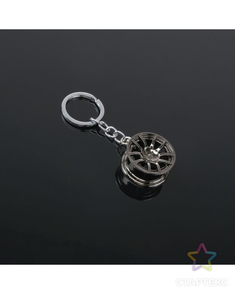 Брелок для ключей, диск, металл, темный хром арт. СМЛ-176227-1-СМЛ0002533026 1